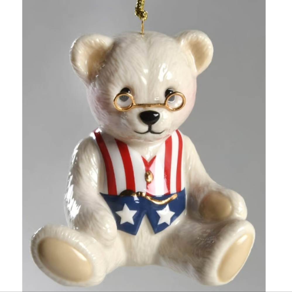LENOX 100TH Anniversary American Bears Ornament & Teddy Plush Set - Picture 4 of 10